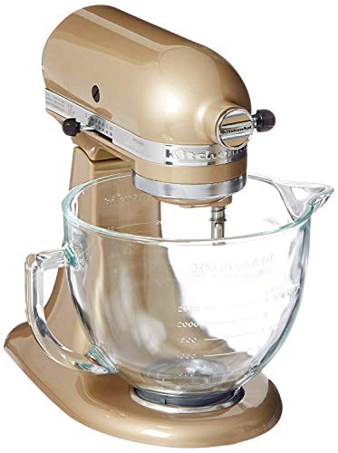 KitchenAid KSM105GBCMC 5 Quart Tilt-Head Stand Mixer with Glass Bowl  Metallic for sale online