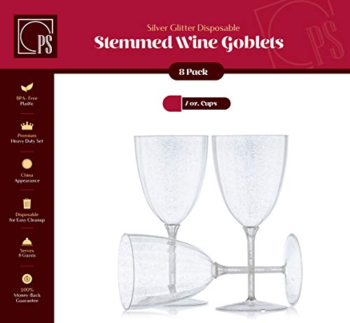 Disposable Plastic Wine Cups - 6 per pack