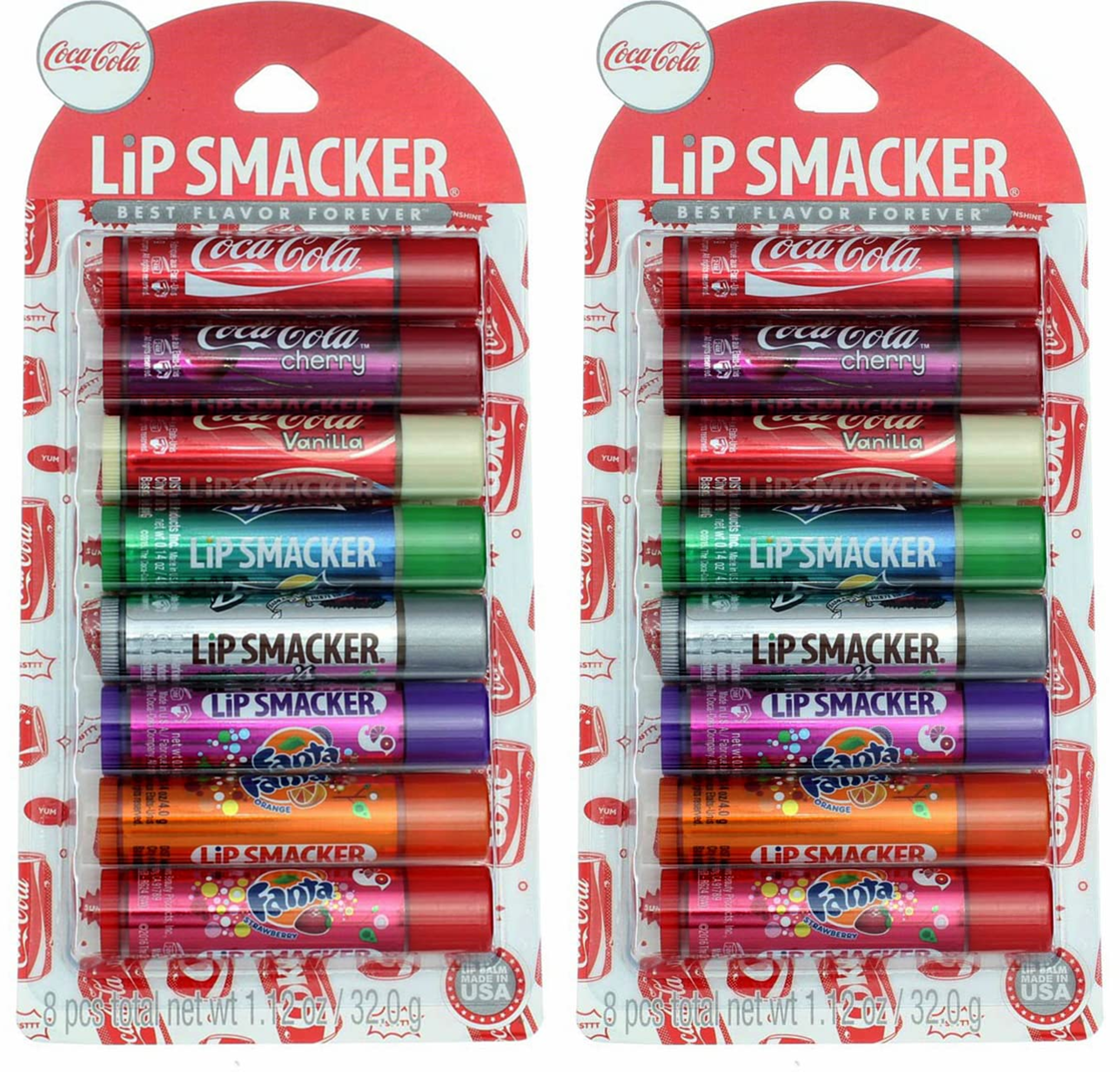2 Pack Lip Smackers Party Pack Lip Glosses Coca Cola 8ct Each Ebay