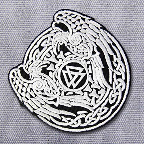 VALKNUT TRIANGLE SYMBOL Viking Norse Rune Patch Embroidered Applique ...