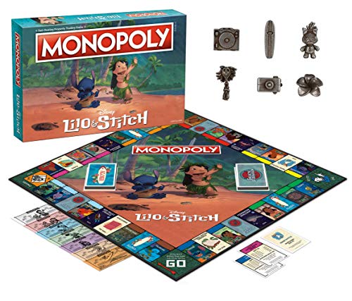 Monopoly Board Game: Disney's Lilo & Stitch Complete Game with all six  tokens
